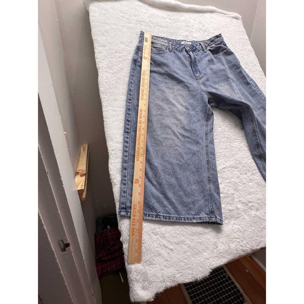 Vintage S.O.N.G. Jeans‎ Shorts Mens 33 Wide Leg Skater Grunge Denim 90s - Picture 5 of 11